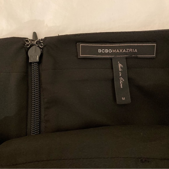 BCBG MAXAZRIA BLACK VEGAN LEATHER PENCIL SKIRT SZ MEDIUM—STUNNING! - Picture 12 of 13